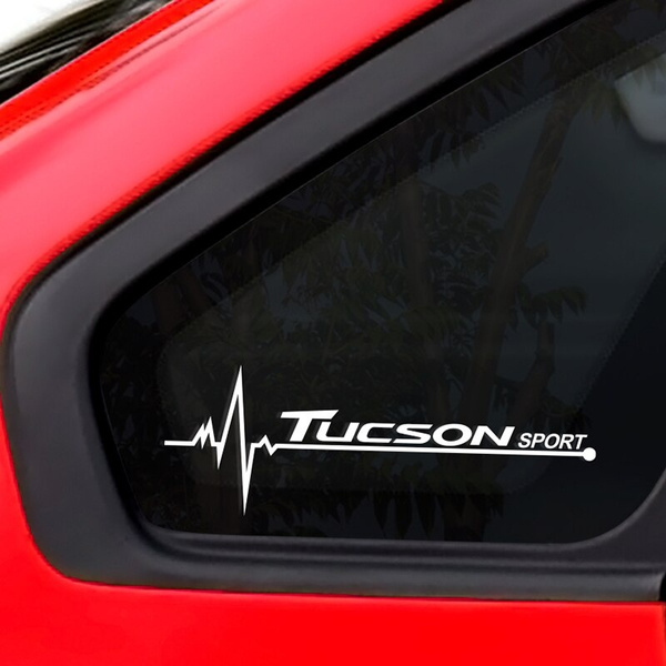 2PCS Car Stickers Side Window Trim Captivation Decals For Hyundai Tucson  Reflective Auto Window Decor Vinyl PVC Car Accessories
