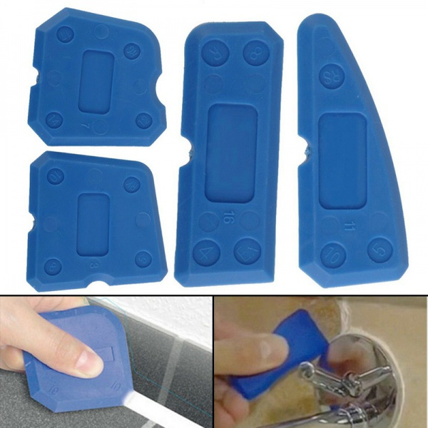 4 pcs Silicone Sealant Spreader Profile Applicator Tile Grout Tool Home Help
