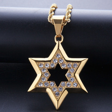Star, Diamond Necklace, punk necklace, pentagonalstarnecklace