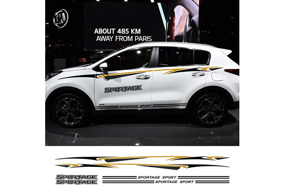 2pcs Car For KIA Sportage Sticker Auto Side Body Decoration Decal Racing  Stripe Styling Automobiles Vinyl Car Tuning Accessories