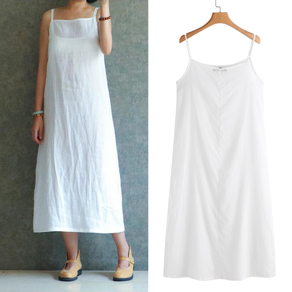 long white underdress