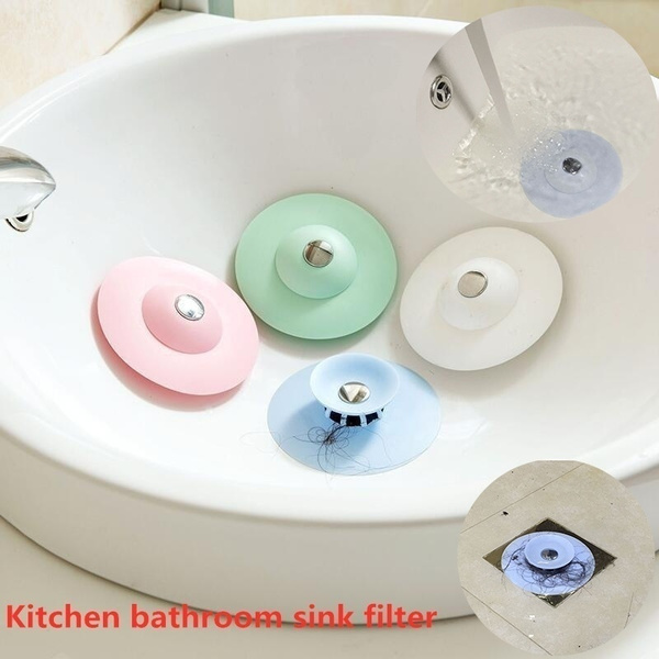 New Kitchen Bathroom Sink Plugs Drain Hair Strainer Stopper Basin Bath ...