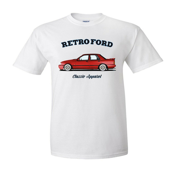 Classic Ford Sierra RS Cosworth Retro Silhouette Car T Shirt All Sizes Present 