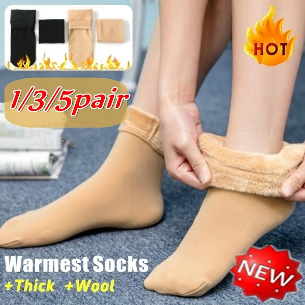 Fashion Thick Breathable Winter Women Wool Home Snow Boots Cotton Female Socks· 