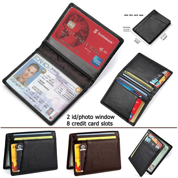 Minimalist Slim Soft Men's Wallet Genuine Leather Mini Credit ID Card Holders