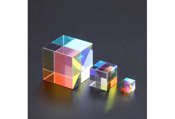 1x Unique Optical Glass Cubes RGB Combiner Splitter Gifts Rendering Decor Color 