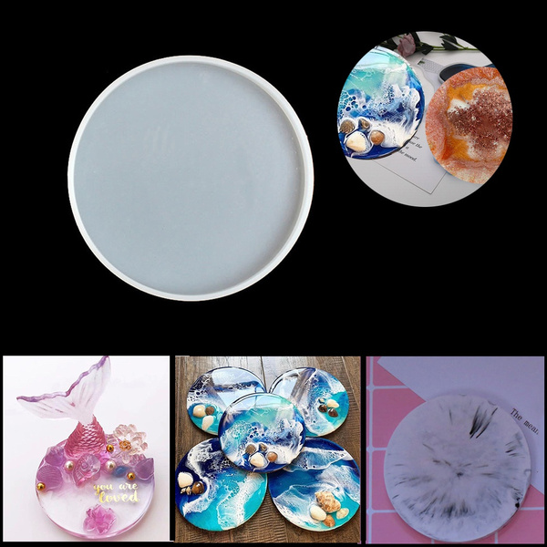 Pendant Agate Epoxy Resin Casting Molds Round Coaster Mould Jewelry Making DIY 