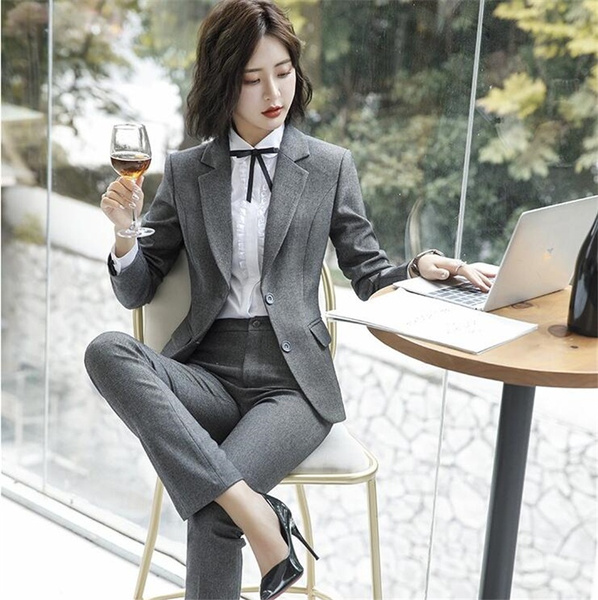 Business Wear Office Casual Wear Ladies 2 Piece Set Women Suit - China Suit  and Business Suit price | Made-in-China.com