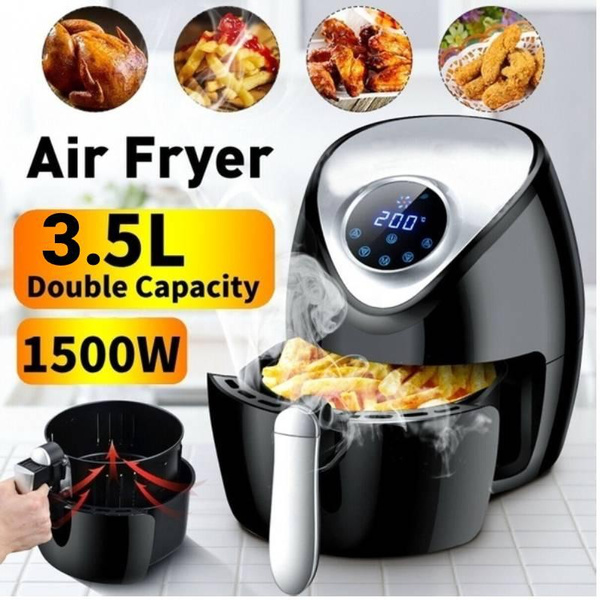 1500W 3.5L/5L Electric Fryer Timer Smart Touch Screen Airfryer Home Machine Wish