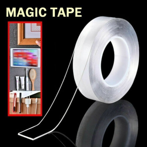 5M Nano Magic Tape Thick Double-Sided Traceless Washable Adhesive Invisible Gel 