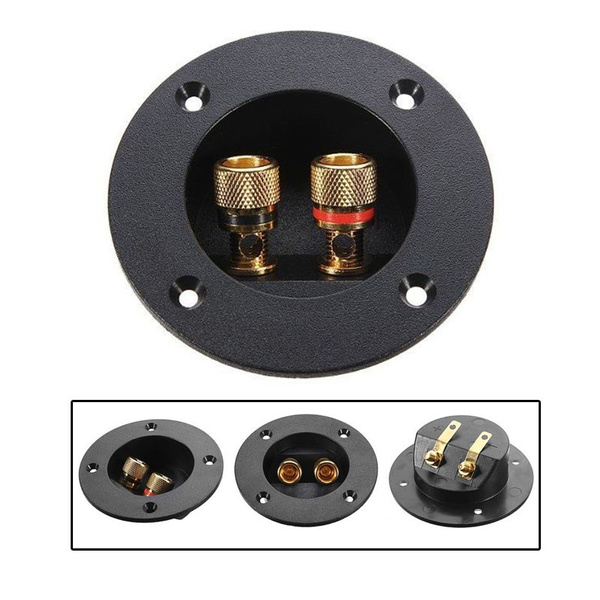 1Pc Subwoofer Speaker Box Terminal Round Spring Cup Connector Gold ...