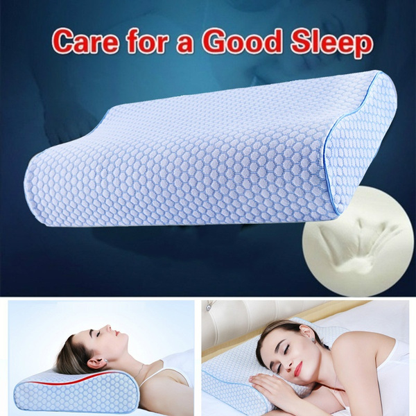 Slow Rebound Memory Foam Pillow Cervical Contour Pillow Neck 50x30CM Pain J1Q2 
