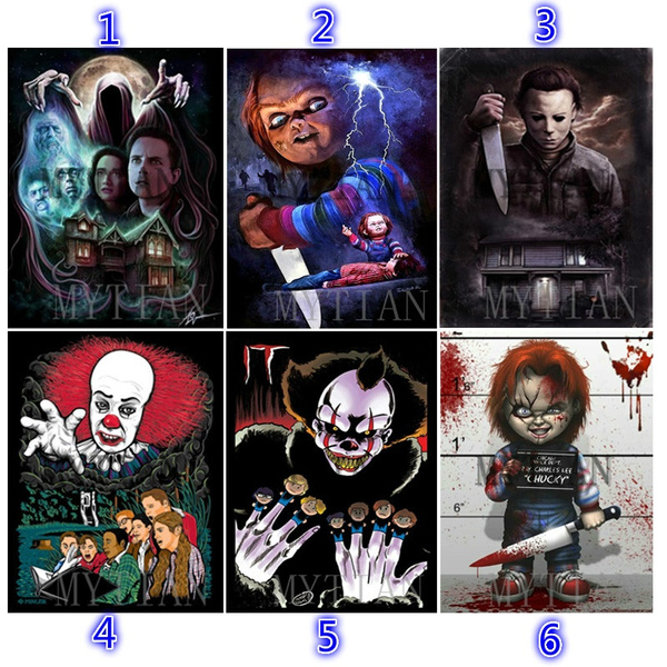 Full Square Drill DIY Diamond Painting horror IT film characters diamond  Embroidery Cross Stitch Mosaic Christmas gift