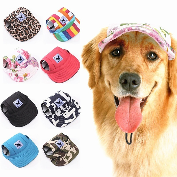 Pet Baseball Cap Dogs Sport Hat Puppy Visor Cap with Ear Holes and Chin
