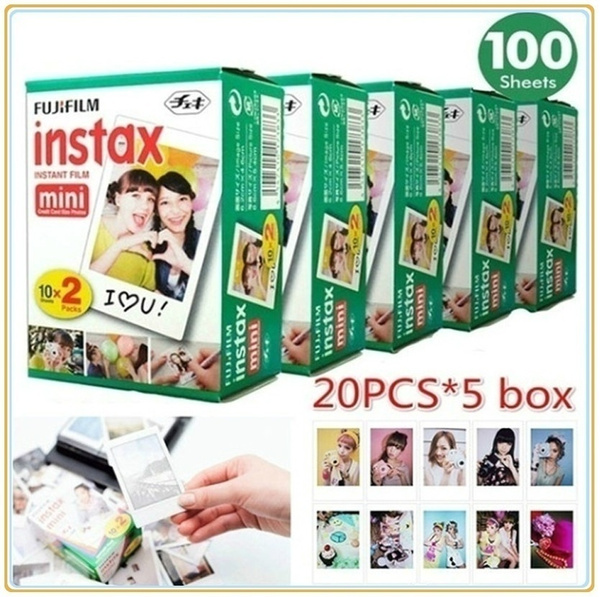 10 100pcs Fujifilm Instax Mini 8 9 Film For Fuji Fujifilm Instant Camera Instant Mini 8 9 7s 25 50s 90 Photo Paper White Film 100 Sheets You Need To Buy 5 Boxes Of Sheets Boxed Wish