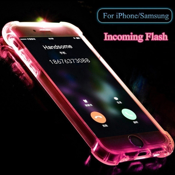 New Arrival Fashion Gift LED Flash Light Incoming Call Shockproof Crystal Clear Soft Case Cover for IPhone X 8 7 Plus 6S 6 IPhone 5S SE 5 | Wish