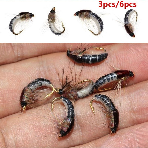 New No. 12 White Stripe Horse Mouth with A Sharp Mouth, Realistic Nymph  Hook Barb Fly Hook Fake Bait Freshwater Suspension Layer Bottom Fish Pass  Kill
