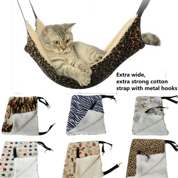 Warm Cat Hammock Fur Bed Hanging Cat Cage Ferret Rest House Soft Pets Supplies 