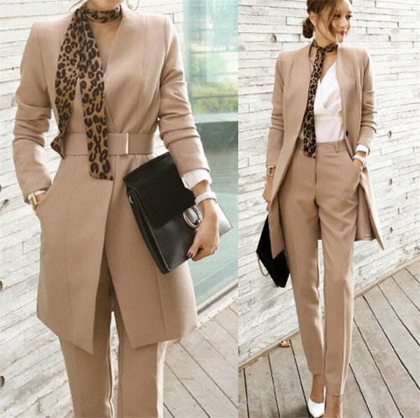 Pant Suits for Women Business Casual Dressy Pant Suits Two Piece