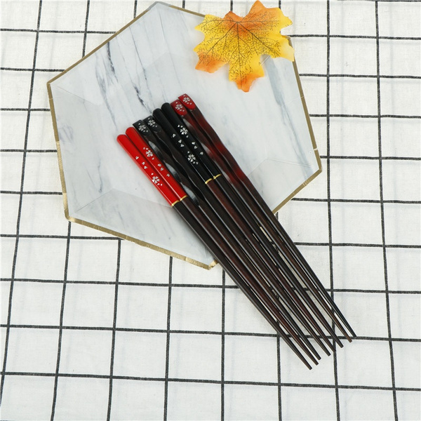 Delicate Japanese Cherry Blossoms Nail Craft Reusable Nature Wood ChopsticksTOCA 