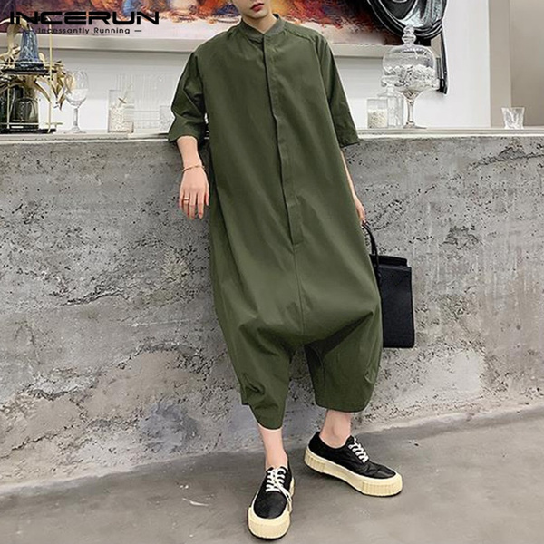 mens olive green jumpsuit