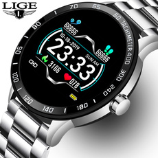 LIGE Smart Watch Men Fitness Tracker Heart Rate Monitor Blood Pressure Waterproof Smartband Watch Men Bracelet