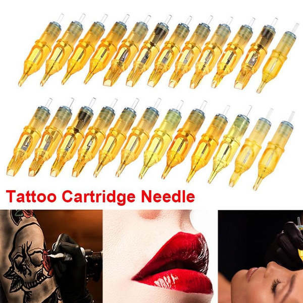 10Pcs Tattoo Cartridge Needles Disposable Round Liner Shader Sterilized  Needle