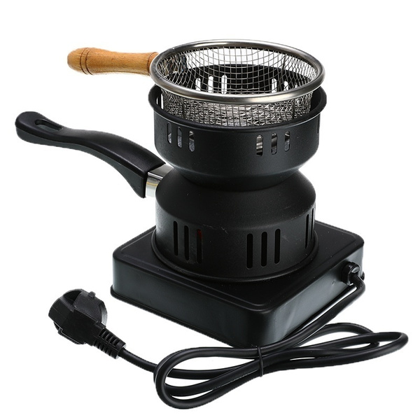 New 2v 50hz Black Shisha Hookah Charcoal Stove Heater Coal Burner Hot Plate Coal Burner Pipes Accessories Eu Plug Cable Wish