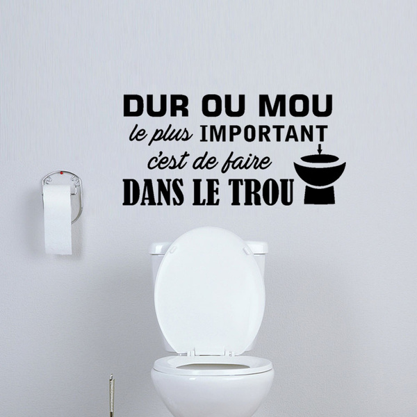 Sticker Citation Wc Dur Ou Mou Toilet Wall Decal Wish