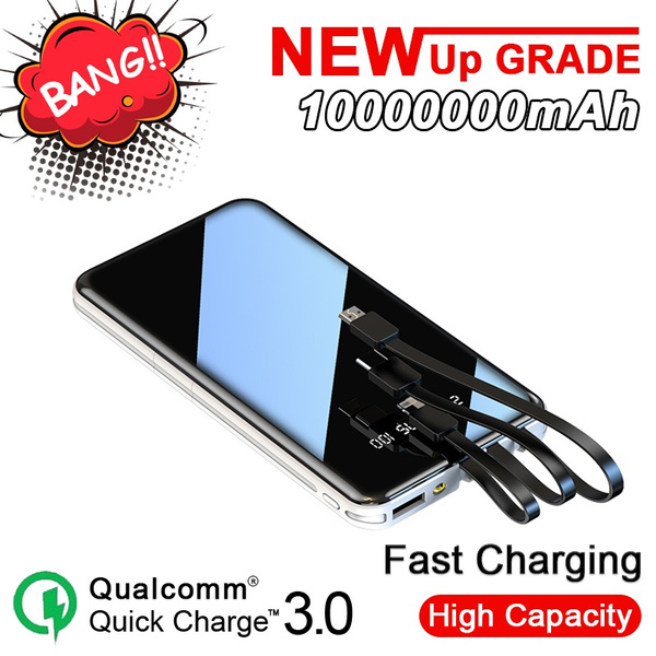 Mah Portable Power Bank Full Screen Built In 3 Cables Powerbank Fast Charging External Battery For Iphone Xiaomi Samsung Wish Mah Portable Power Bank Full Screen Built In 3 Cables Powerbank Fast Charging External Battery For Iphone Xiaomi Samsung Wish