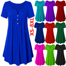 Summer, Plus Size, Robe, casual dresses