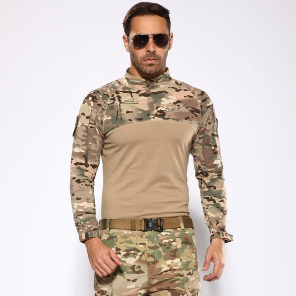 ANTARCTICA Mens Long Sleeve Tactical Shirt T-Shirt Mens Military Rapid Assault Army Combat Rapid Assault Slim Fit