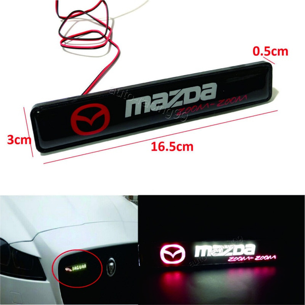 Car Front Grille Badge Emblem Illuminated Bumper Sticker For MAZDA LED Light New