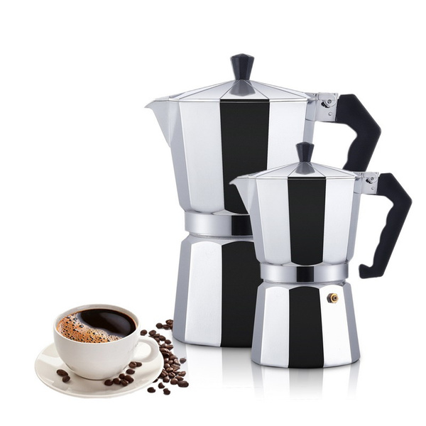 6/9/12 Cup Aluminium Espresso Coffee Maker Italian Stove Top Percolator Moka Pot 