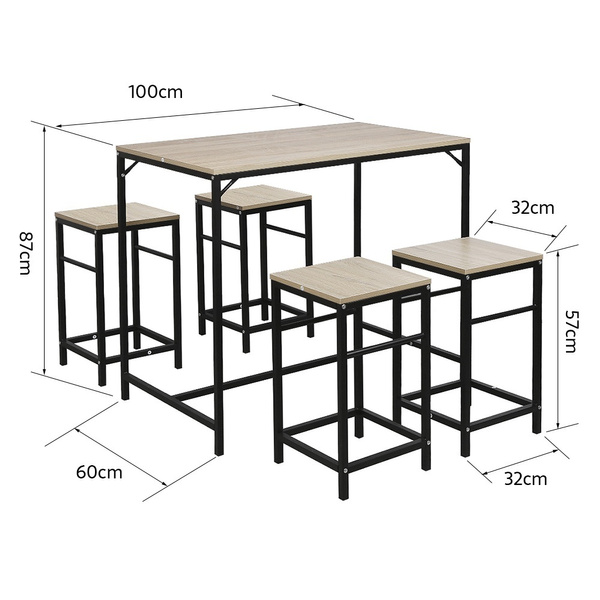 high bar table and stools set of 4