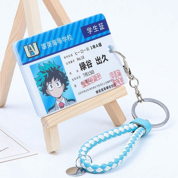 New Anime My Hero Academia Boku No Hero Acrylic Cards Holder Keychain Bag S Pendant Cosplay Christmas Gifts Wish