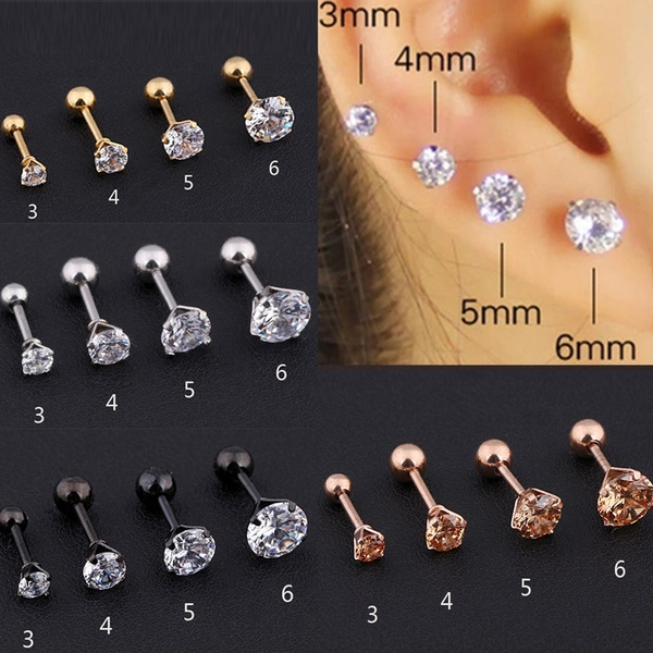 Women's Large Crystal Stud Earrings