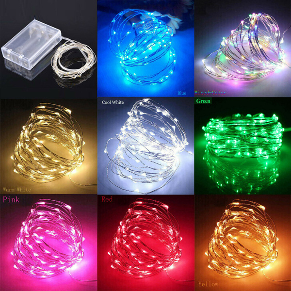 LED String Copper Wire Fairy Lights Battery Power Xmas Party Fairy Decor Lamp