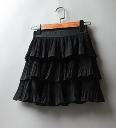 Mini, wonmenfashion, Pleated Skirt, Waist