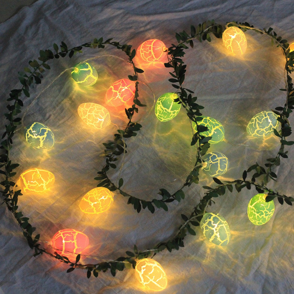 Easter Eggs Wire String Lights Battery Operated Light Party Home Decor Lamps TK