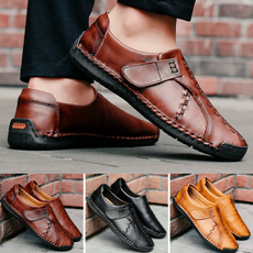 casual shoes, men's flats, Men, leather shoes