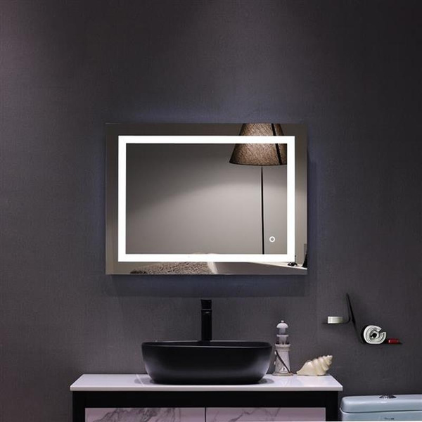 32 X 24 Square Built In Light Strip, Square Bathroom Mirrors With Lights