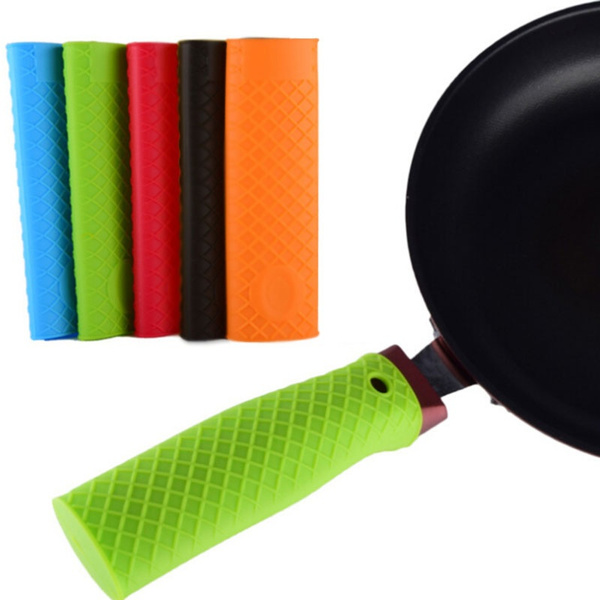 Silicone Pot Pan Handle Saucepan Holder Sleeve Slip Cover Grip Kitchen