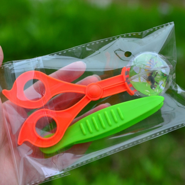 Bug insect plastic catchers scissors tongs tweezers for kids children toys handy 