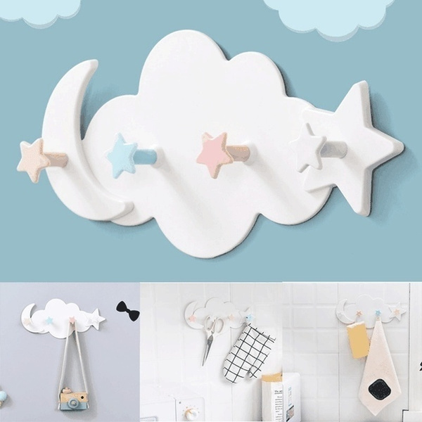 Decor A La Maison Bricolage Cintre Nuage Forme Crochets Muraux Pour Bebe Enfants Chambre Decoration Wish