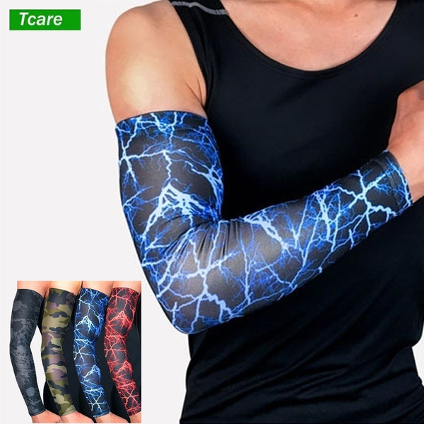 Tcare 1pcs Arm Sleeve Sports Compression Sleeves For Baseball Basketball Football Cycling Golf Elbow Brace For Arthritis Lymphedema Uv Protection Tattoo Cover For Men Women Wish