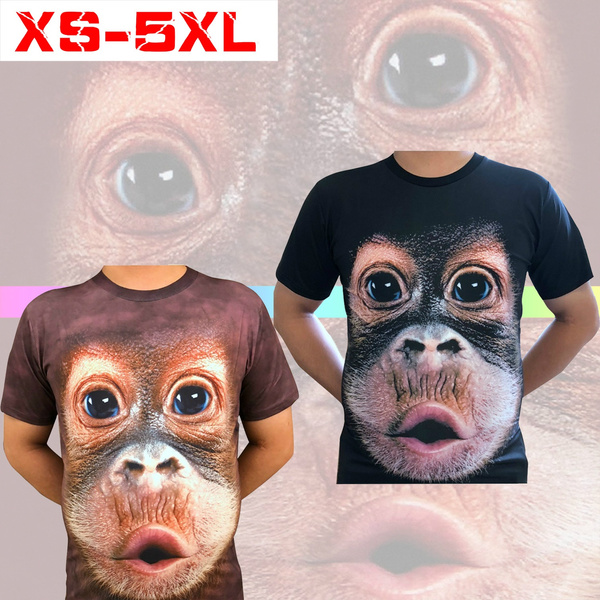 3d monkey hot sale shirt