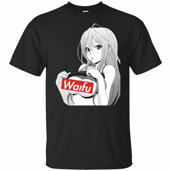 Kawaii Anime Girl | Cute Waifu Material Neko Catgirl T Shirt 100% Cotton Anime  Waifu Manga Aesthetic Chibi Kawaii Japanese Lofi - AliExpress