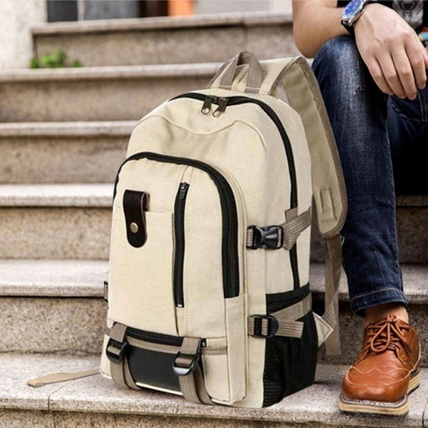 Sports Male Luggage Men Canvas Backpack Double-Shoulder Bag Travel Bags