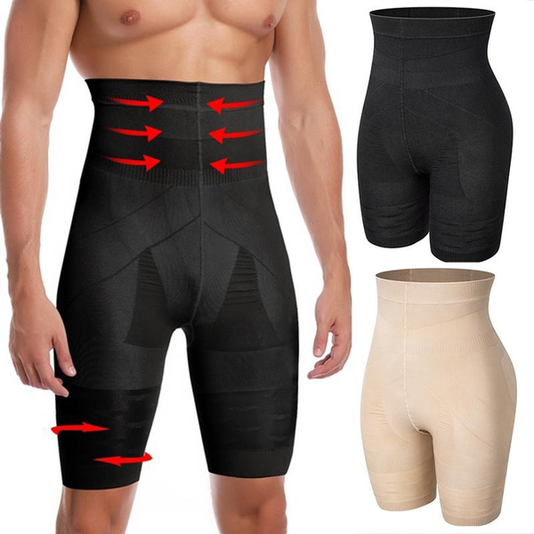 Men Seamless Waist Trainer Body Shaper Compression Underwear Belly Control  Slimming Shapewear Boxer Briefs High Waist Shorts